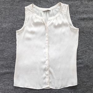 LOFT - BUTTON DOWN SLEEVELESS TOP